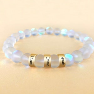 New Mom gift Birthday Mom gift Custom kids name bracelet for mom Grandma Valentines Day gift image 6