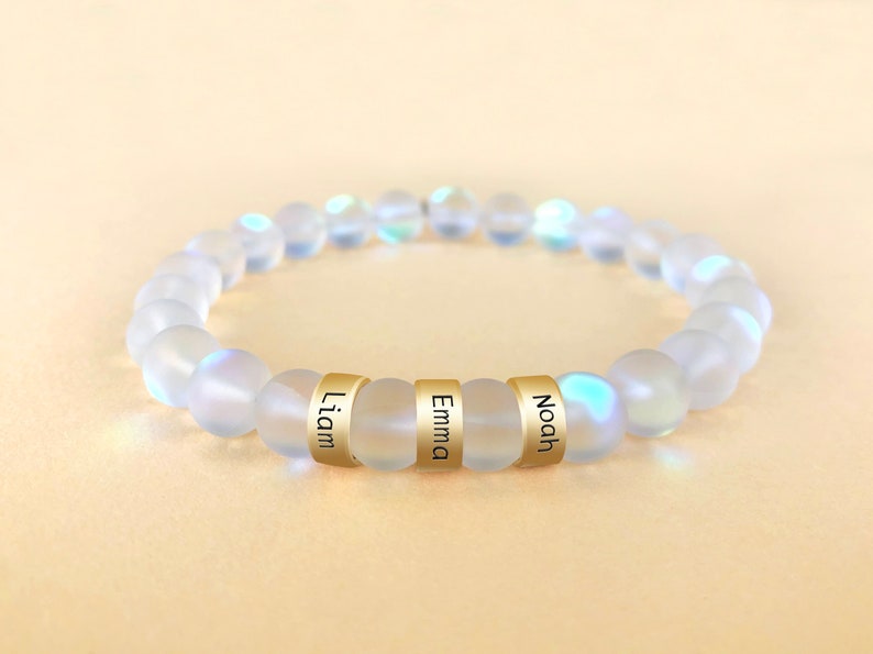 New Mom gift Birthday Mom gift Custom kids name bracelet for mom Grandma Valentines Day gift image 6