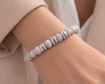 Mama bracelet Custom name bracelet Initial bracelet with kids name