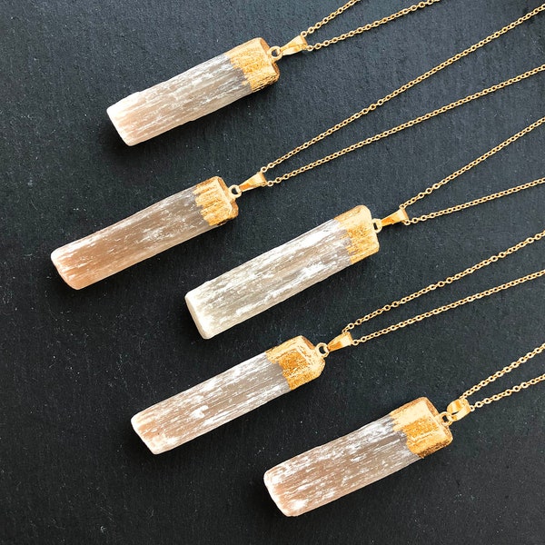 Real selenite necklace Clearance