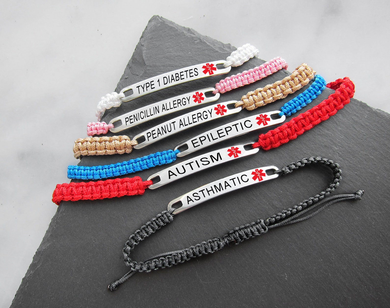 Bracelet médical id Bracelet d'alerte médicale bracelet Etsy France