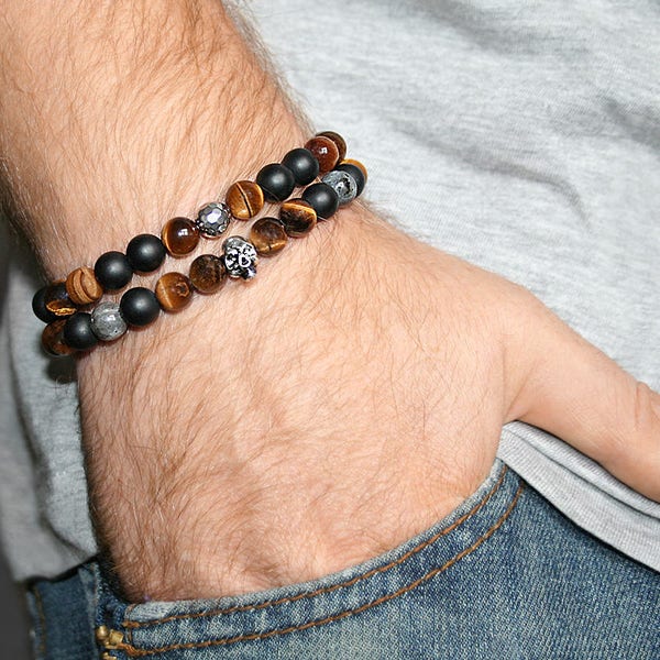 Wrap Around Bracelet Mens Etsy