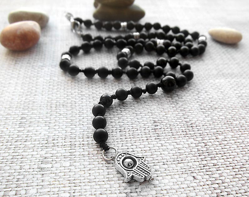 Mens Hamsa Necklace Mens Necklace Hand Necklace Protection Etsy