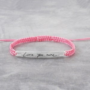 Women&#39;s handwriting bracelet, Actual Signature Bracelet, Custom Name bracelet, Handwritten gift, Handwriting jewelry