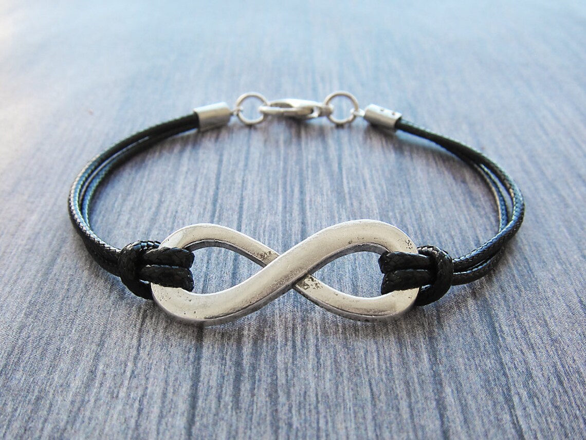 Mens Infinity Bracelet Men Bracelet Infinity Jewelry Silver Etsy