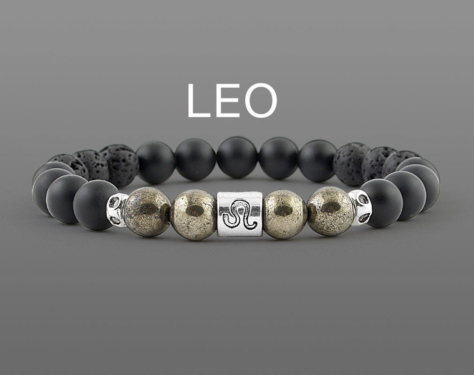 Leo zodiac sign bracelet Leo birthstone Leo bracelet Leo Etsy