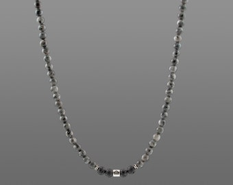 Libra necklace September birthstone Libra zodiac sign necklace Mens bead necklace Libra birthstone Zodiac gifts Mens gift Mens necklaces