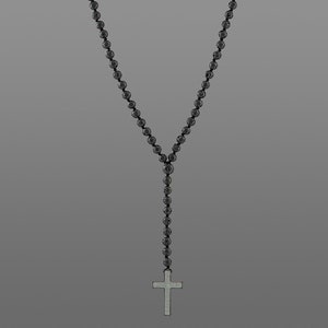 Man cross necklace Man bead necklace Cross necklace Men rosary necklace Men Cross pendant Cross jewelry Men bead necklace Christian necklace