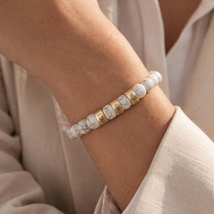 Regalo para mamá primeriza Regalo de cumpleaños para mamá Pulsera personalizada con nombre infantil para mamá Regalo de San Valentín para la abuela
