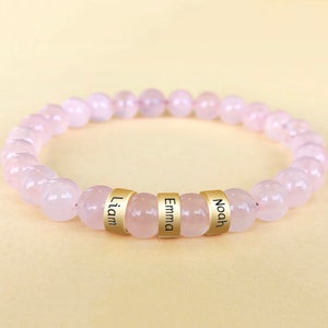 New Mom gift Birthday Mom gift Custom kids name bracelet for mom Grandma Valentines Day gift image 5