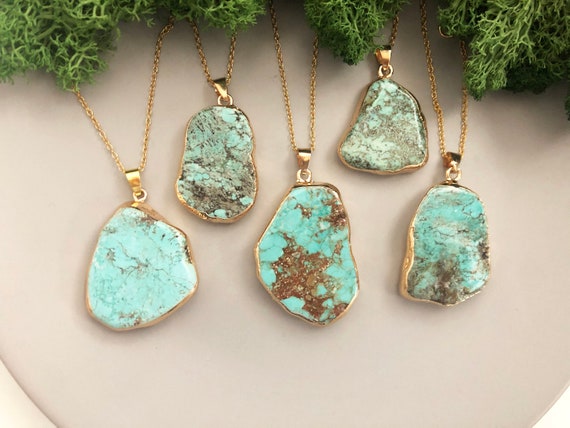 Rough on sale turquoise necklace