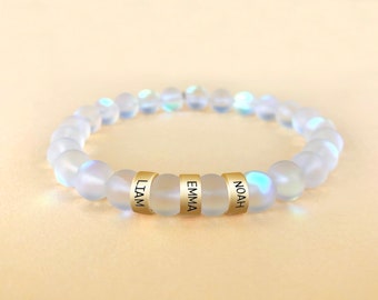 Mama bracelet, Mom bracelet with kids names, Boy mom bracelet, Child name bracelet