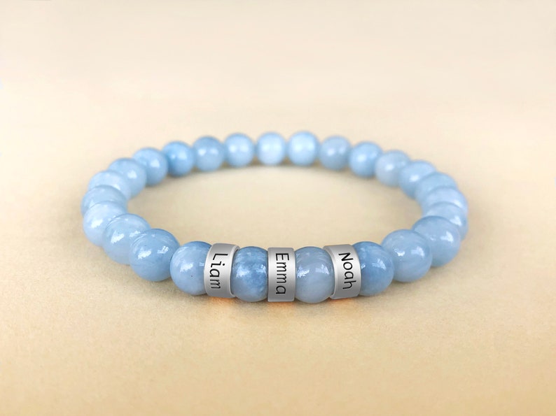 New Mom gift Birthday Mom gift Custom kids name bracelet for mom Grandma Valentines Day gift image 4