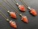 Carnelian necklace Arrowhead necklace Arrowhead pendant September birthstone necklace Virgo birthstone Raw carnelian necklace 