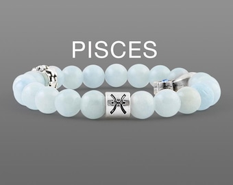 Pisces Sternzeichen Armbänder Aquamarin Armbänder Sternzeichen Schmuck Pisces Geburtsstein Sternzeichen Armbänder Februar Geburtsstein Pisces Armbänder