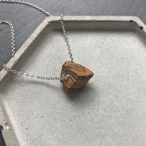 Raw tiger eye necklace Tiger eye crystal necklace Men crystal necklace Tiger eye pendant necklace