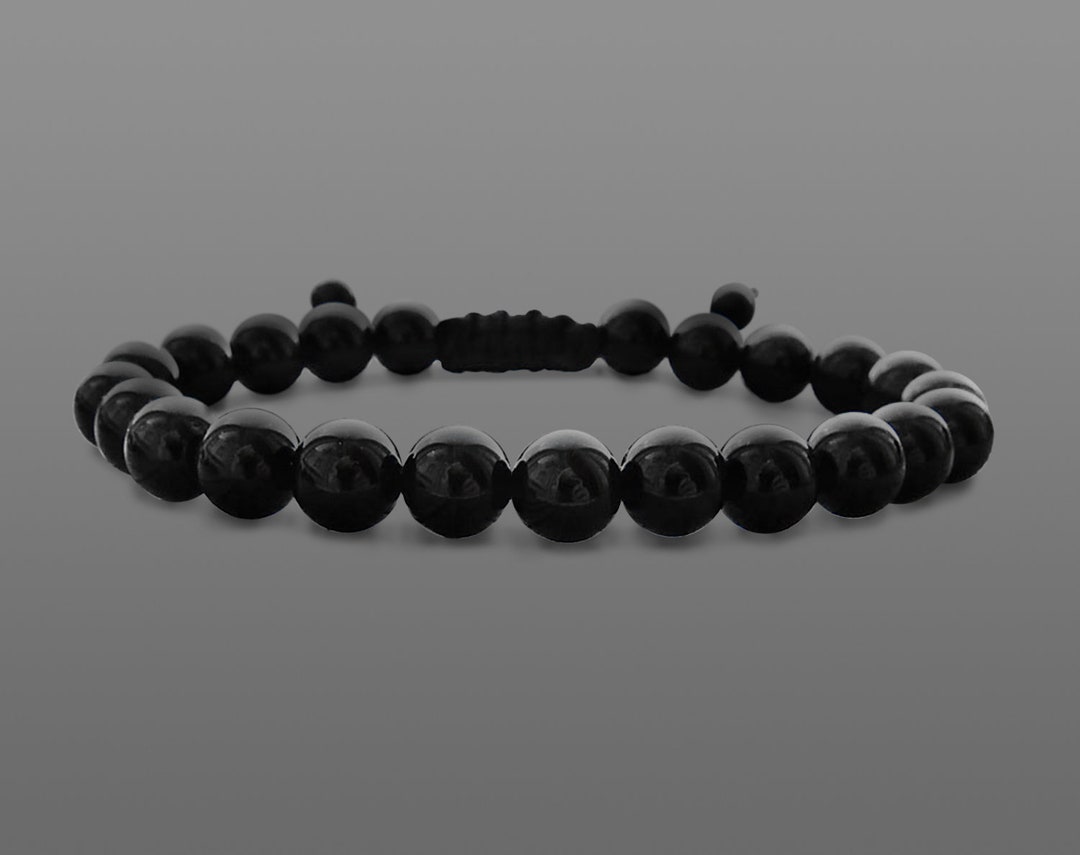 Black Mens Bracelet Protection Bracelets Energy Bracelet Etsy