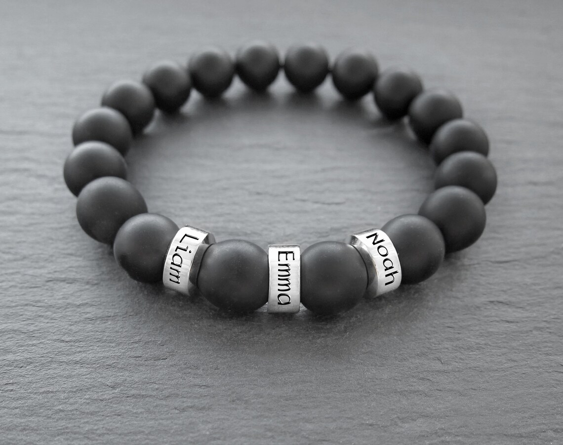 Kids name bracelet for dad Man Personalized bracelet Children Etsy