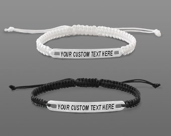 SET OF 2 Matching couple bracelets Long distance relationship gift