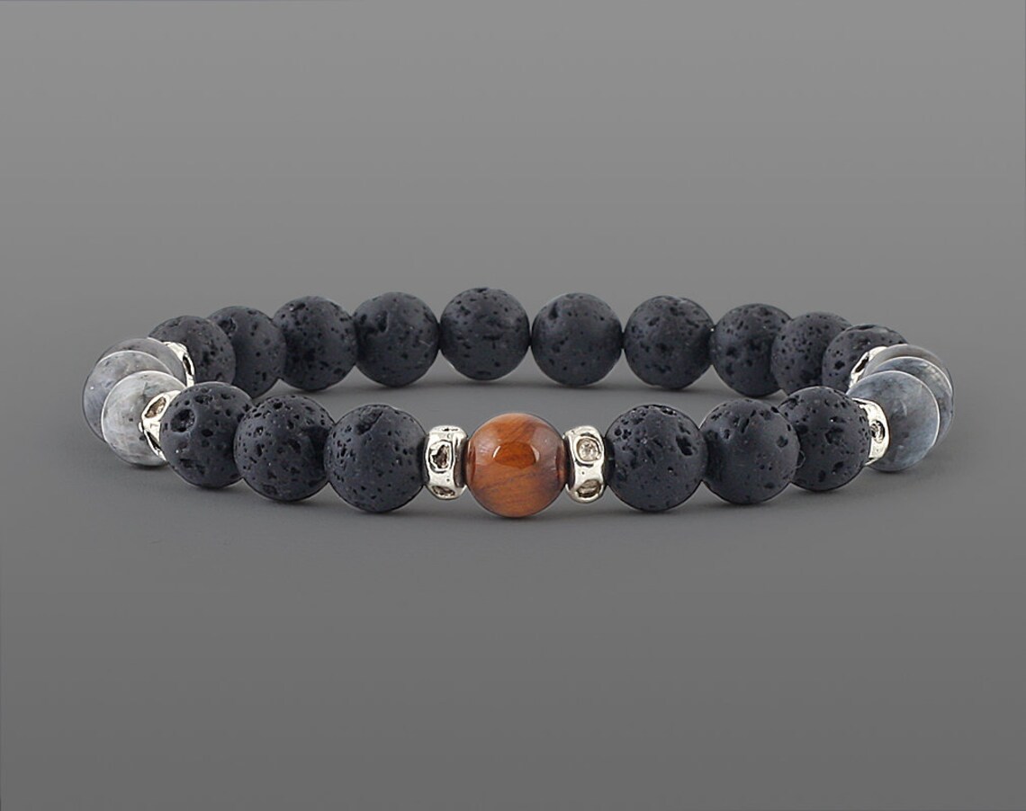 Men bracelet Lava diffuser bracelets Diffuser oil bracelet Etsy
