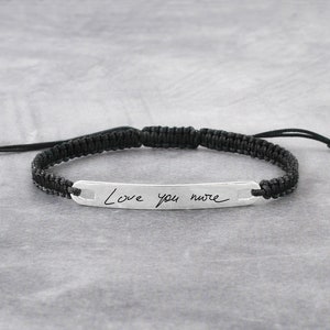 Memorial bracelet, Custom Signature Bracelet, Actual Handwriting jewelry
