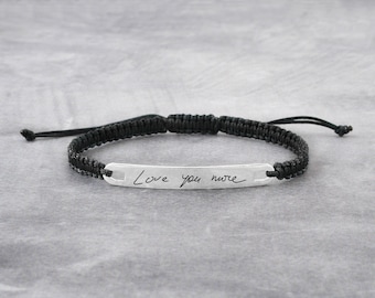 Memorial bracelet, Custom Signature Bracelet, Actual Handwriting jewelry