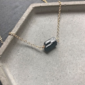 Black tourmaline necklace gold Black tourmaline crystal necklace Schorl necklace Black tourmaline pendant necklace
