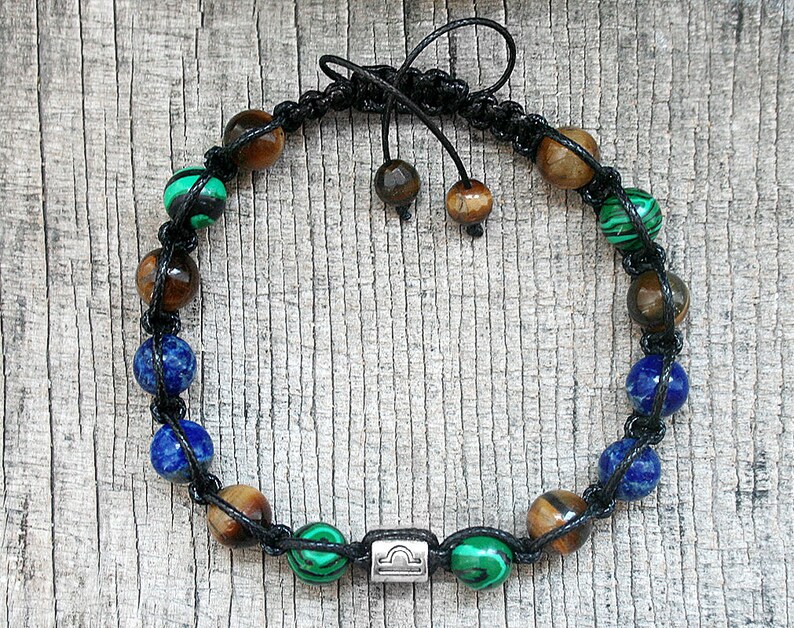 Libra Zodiac Sign Bracelet Zodiac Gifts for Men Bracelet Libra Etsy