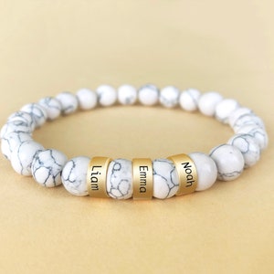 New Mom gift Birthday Mom gift Custom kids name bracelet for mom Grandma Valentines Day gift