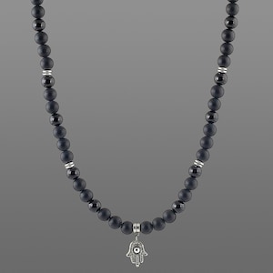 Herren Hamsa Halskette Hamsa Hand halskette Hand halskette Hand der Fatima Halskette Fatimas Hand Halskette Hamsa Amulett Halskette Jüdische Hamsa