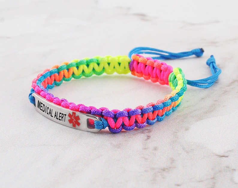 Allergy bracelet for kids Medical id bracelet Kids medical Etsy