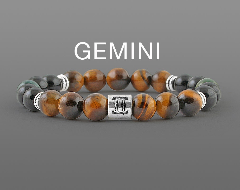 Buy Gemini Bracelet for Men Bracelet June Birthstone Bracelet Men Gemini  Zodiac Bracelet Gemini Men Bracelet Gemini Tiger Eye Bracelet Astrology  Online in India - Etsy