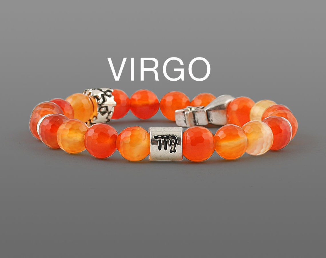 Virgo piedra de nacimiento Virgo zodiac pulsera Carnelian Etsy
