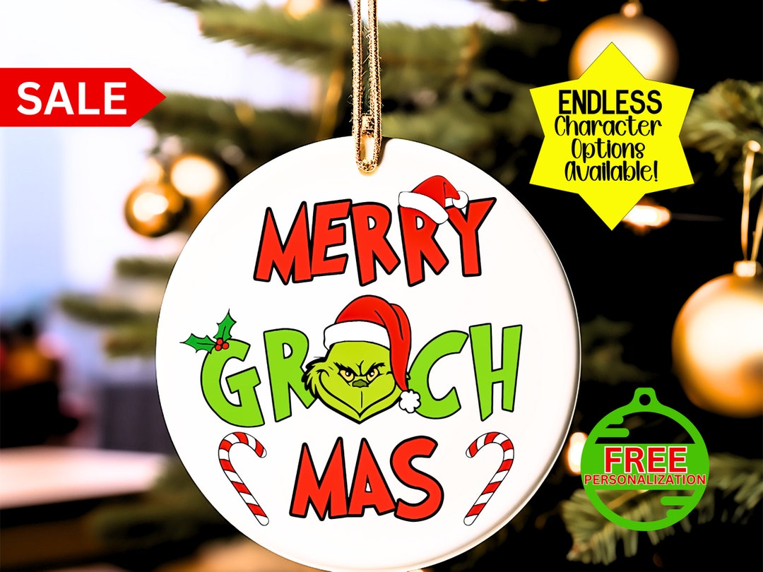 PERSONALIZED Grinch Ornament Grinch Christmas Ornament Etsy
