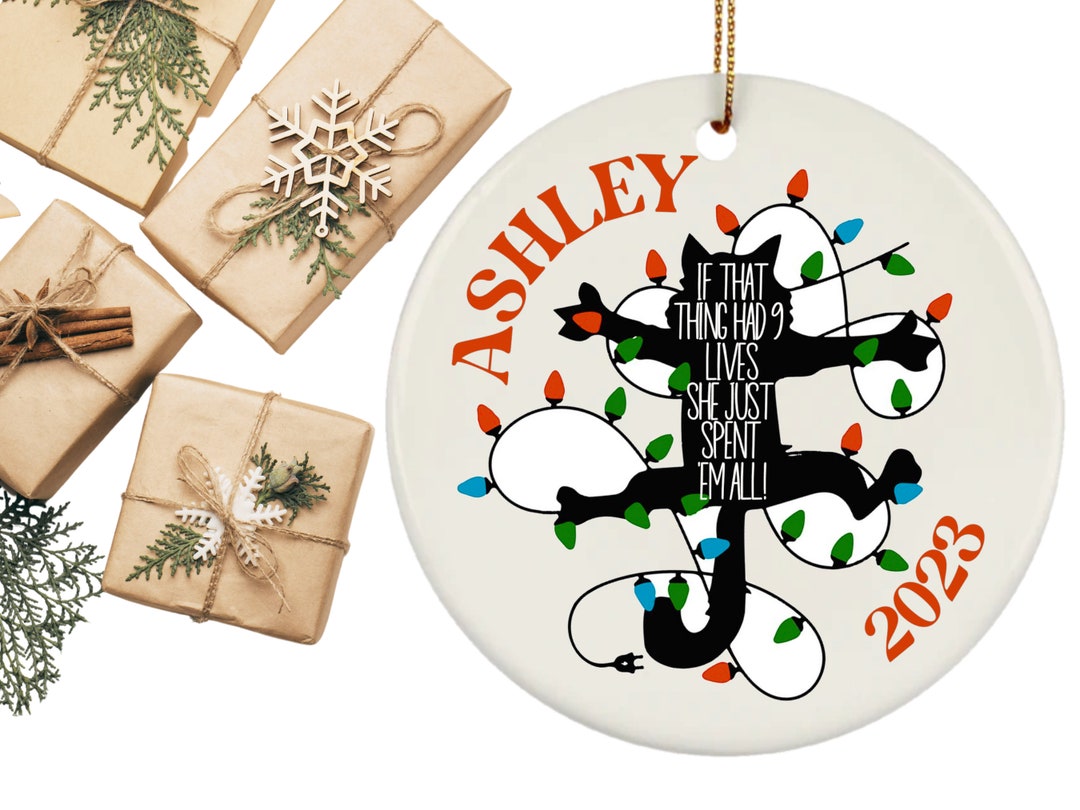 Personalized Christmas Vacation Ornament Fried Cat Ornament Etsy