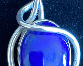 925 Silver Lapis Stone Pendant