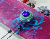 Boho Mandala Wand Dekor Halskette Veranstalter / zurückgefordert Palette Holz Schmuck Aufhänger Lagerung Display / Schmuck Halter 4 Haken 3 Knöpfe