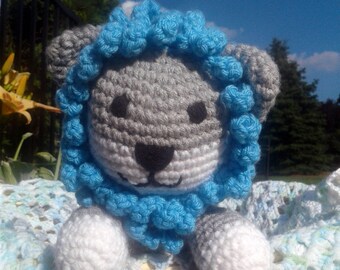 Lion ,Baby Lion,  Custom, Baby Lion, crochet Lion, Jato the Silver Lion