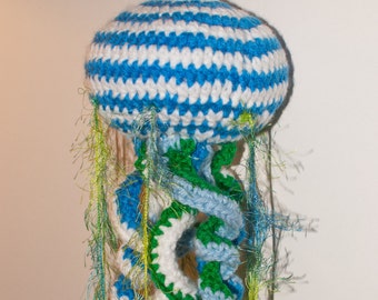 Jellyfish, Baby Jellyfish, Crochet Jellyfish, Sea World, Baby, Nursery, Sea Animals, Jasmine theJellyfish Crochet Pattern