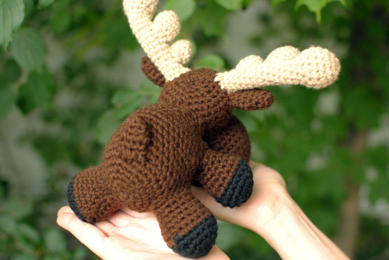 Moose ,Baby Moose, Custom, Baby Moose, Crochet Moose, Elbert the Moose image 2