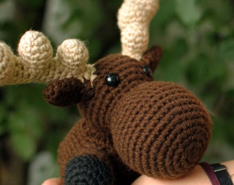 Moose ,Baby Moose,  Custom, Baby Moose, Crochet Moose, Elbert the Moose