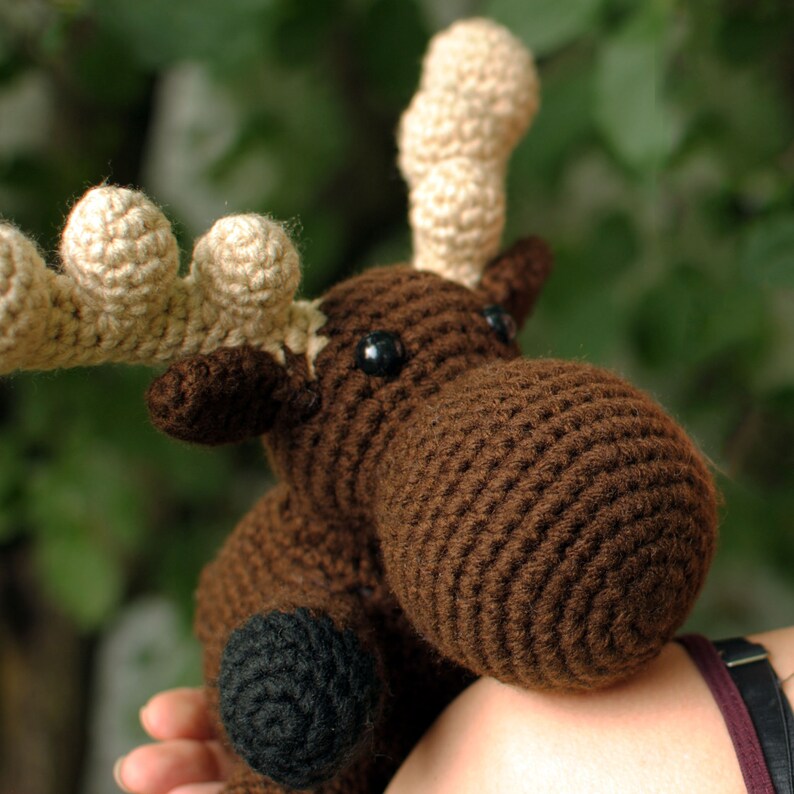 Moose ,Baby Moose, Custom, Baby Moose, Crochet Moose, Elbert the Moose image 1