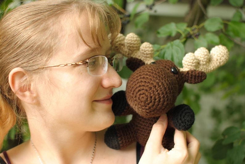 Moose ,Baby Moose, Custom, Baby Moose, Crochet Moose, Elbert the Moose image 10