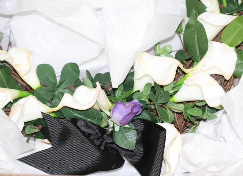 Calla Lily Mourning or Easter Wreath 18 Etsy