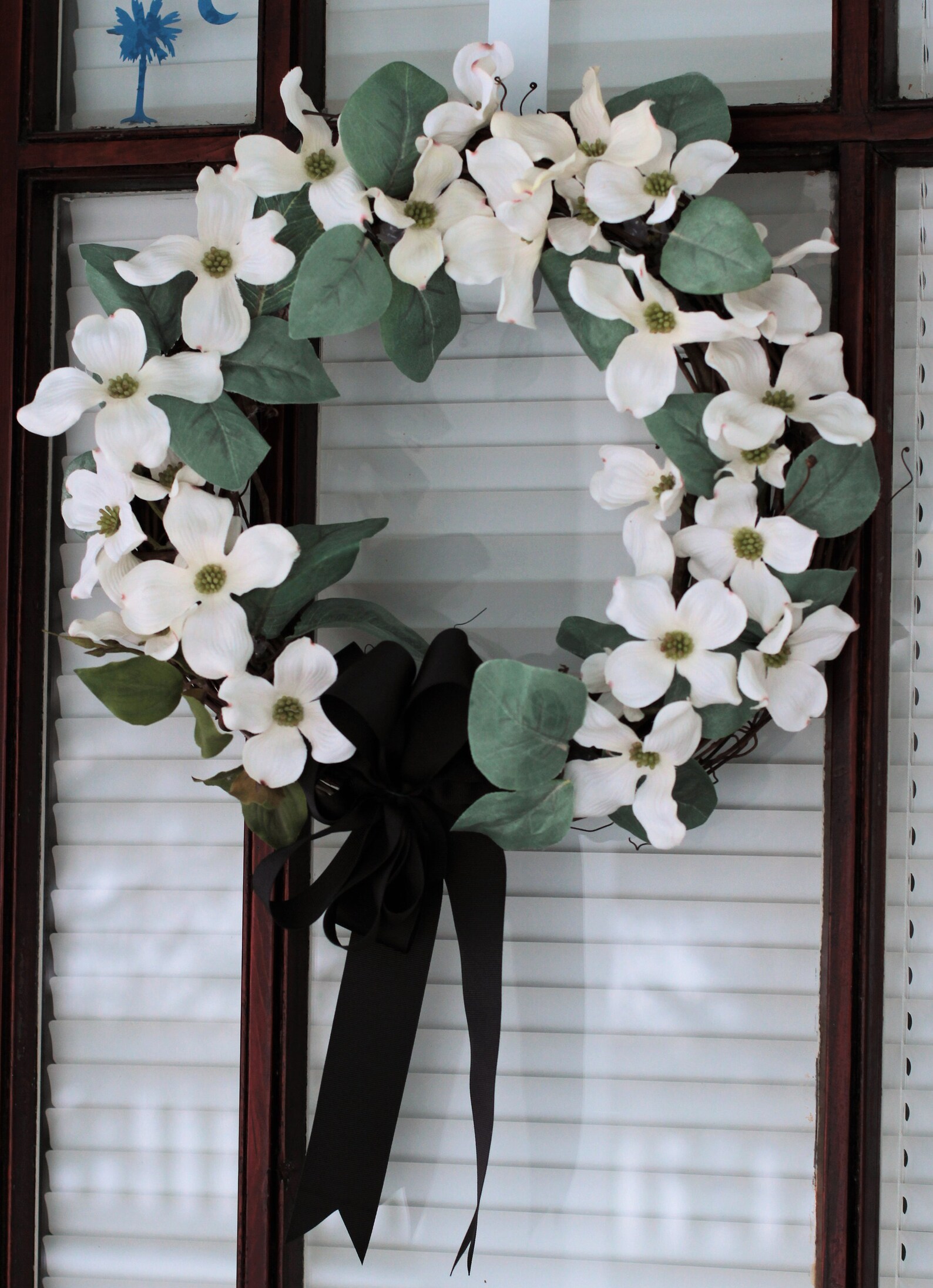1214 Dogwood Mourning Wreath Full Circle Wreath. A Etsy
