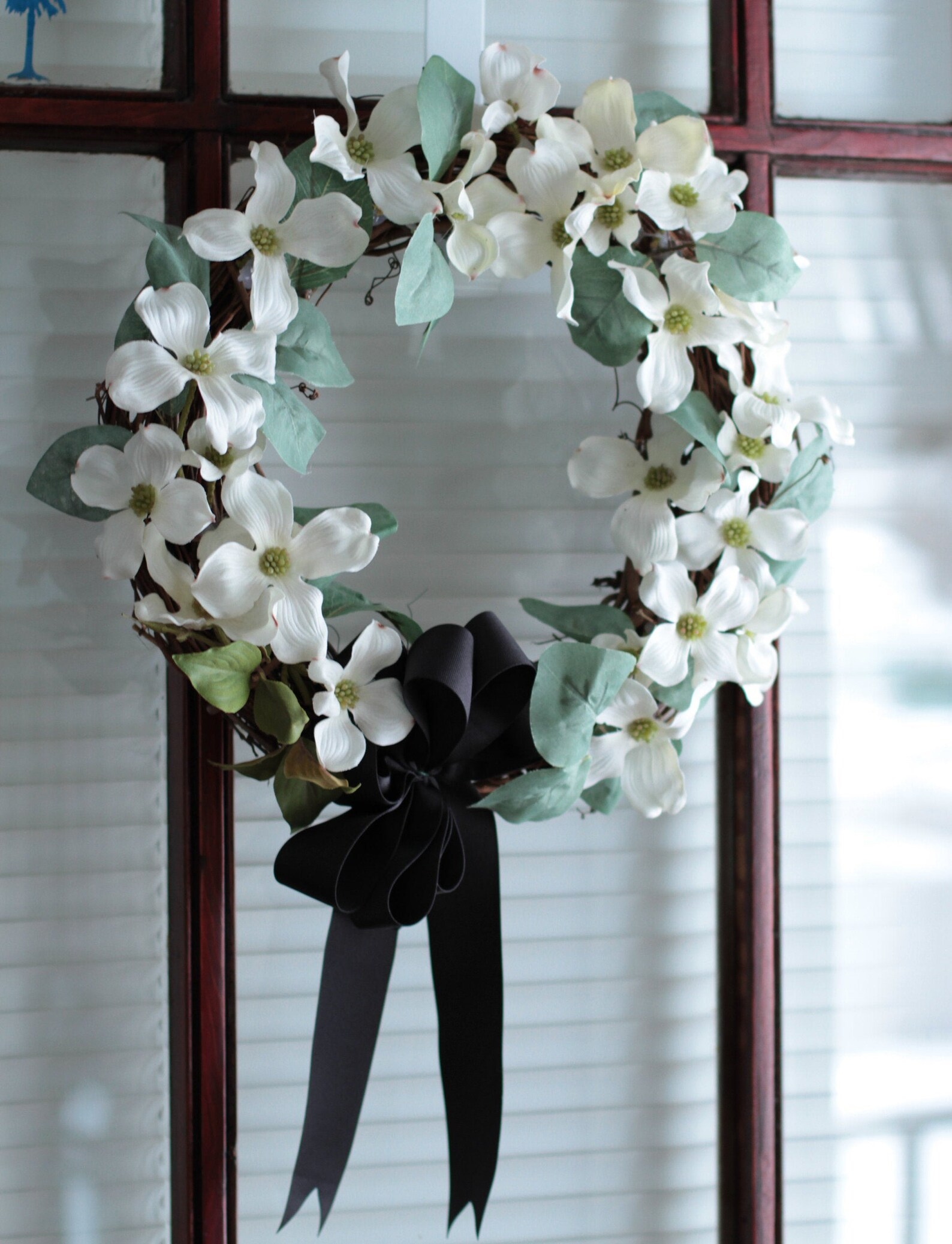 1214 Dogwood Mourning Wreath Full Circle Wreath. A Etsy
