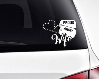 Proud Army Wife Decal