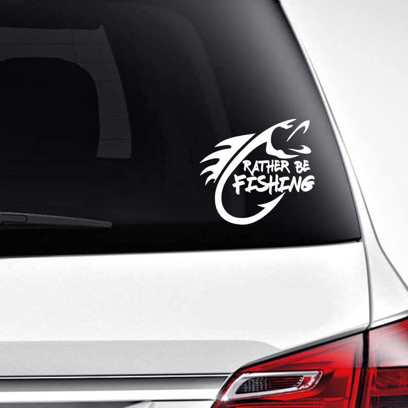 Rather Be Fishing Vinyl Decal image 1