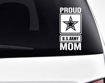 Proud Army Mom Vinyl Decal