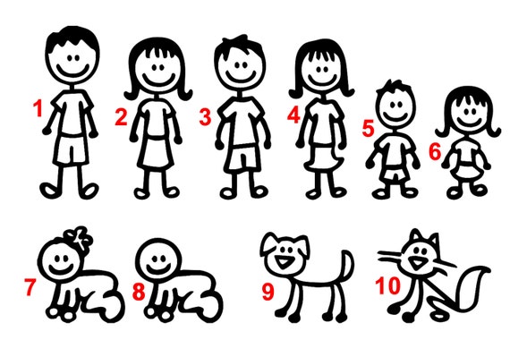 Custom Stick Family | Etsy